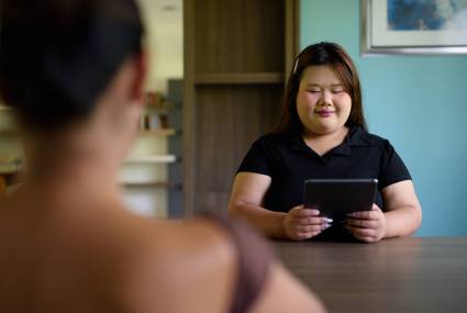 Portrait of Asian cute teenager girl posing